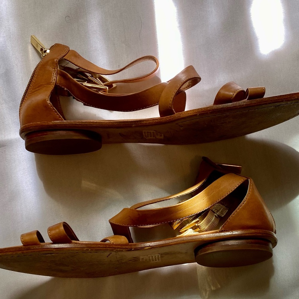 Louise Et. Cie Leather Tan Sandals Size 10 - Picture 2 of 8